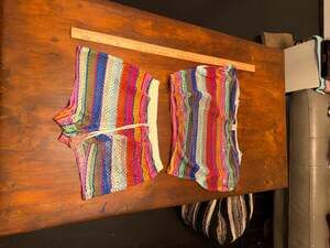 No Boundaries XL Rainbow Crochet Mesh Shorts and Top Two-Piece Set